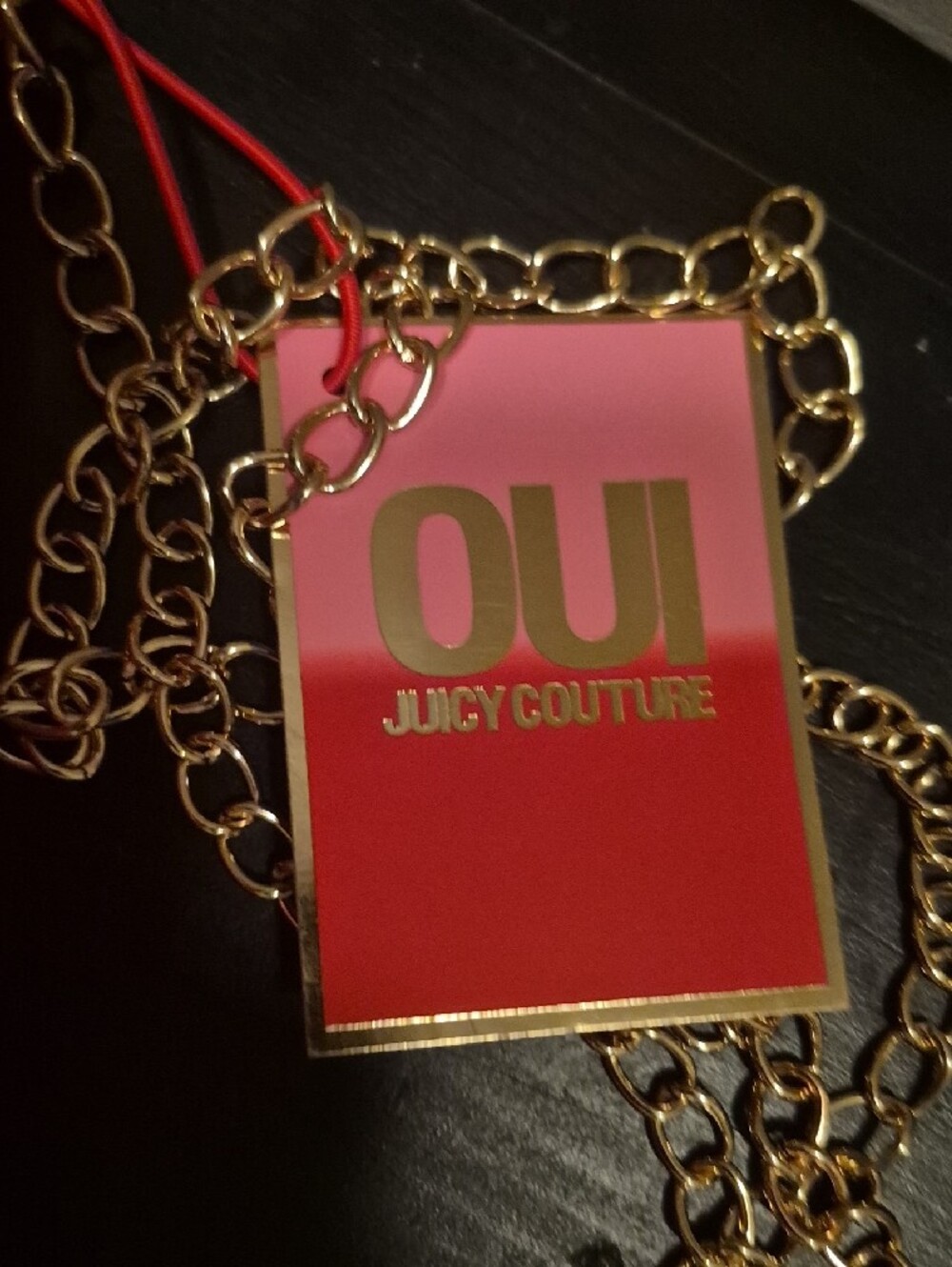 Juicy CoutureTwo-Tone Red & Pink Chain Crossbody Bag - Picture 2 of 3
